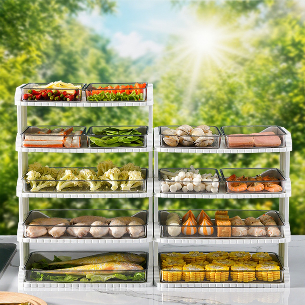 실용적인 다층 접시 디자인