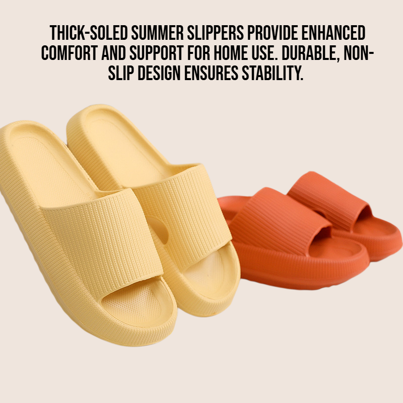 Comfortable summer slippers with thick soles for home use