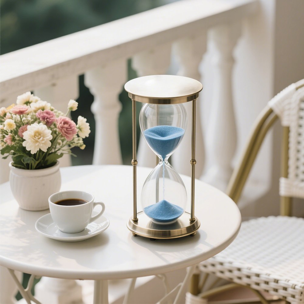 おしゃれな砂時計タイマーの側面ディテール