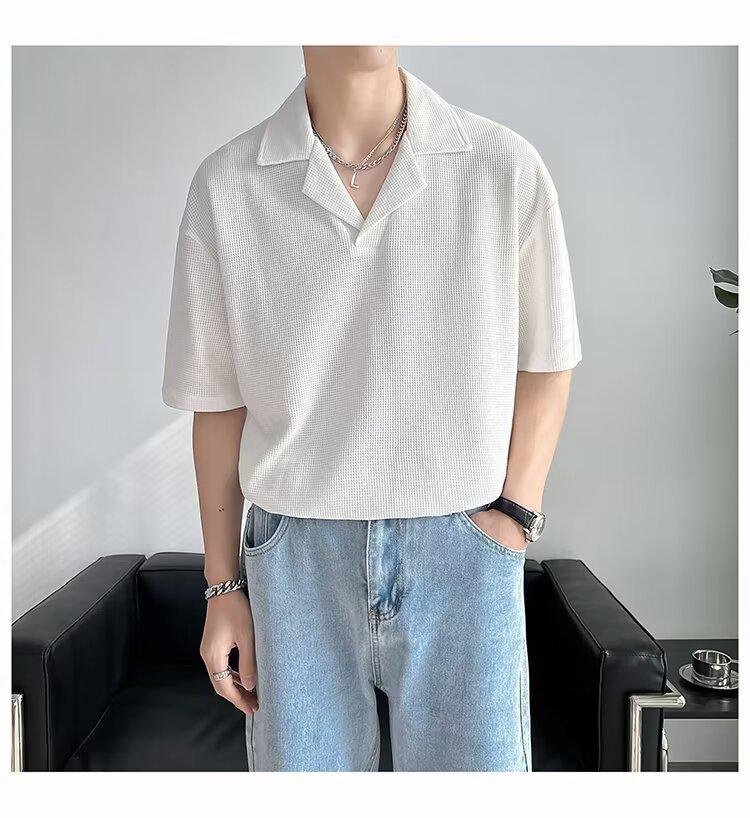 캐주얼 스타일 남성 반팔티셔츠