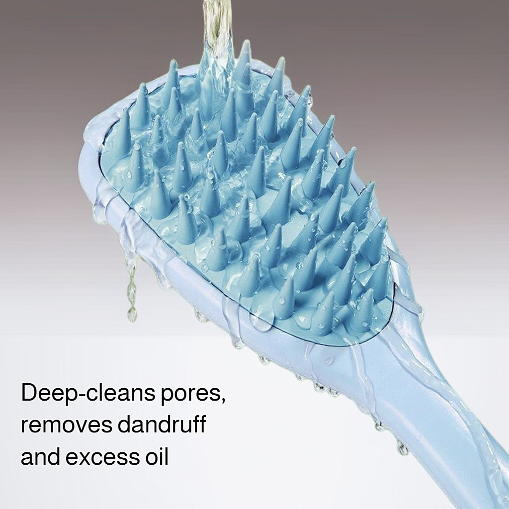 Ginkgo Leaf Long Handle Coarse Teeth Soft Teeth Shampoo Comb