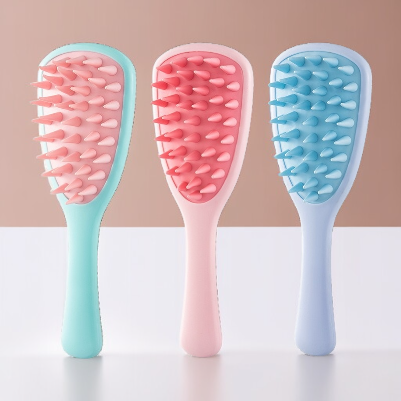 Ginkgo Leaf Long Handle Coarse Teeth Soft Teeth Shampoo Comb