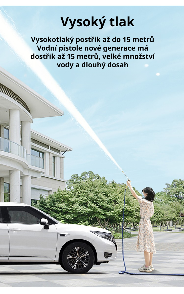 Detail měděné trysky vysokotlaké pistole na auto