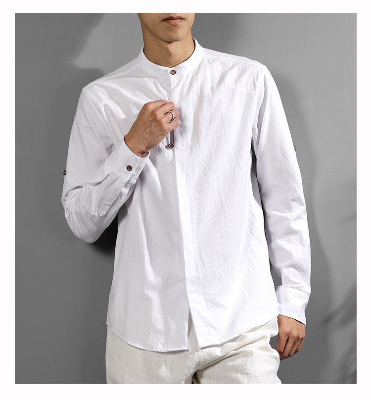 남자 린넨 셔츠 다양한 각도 이미지