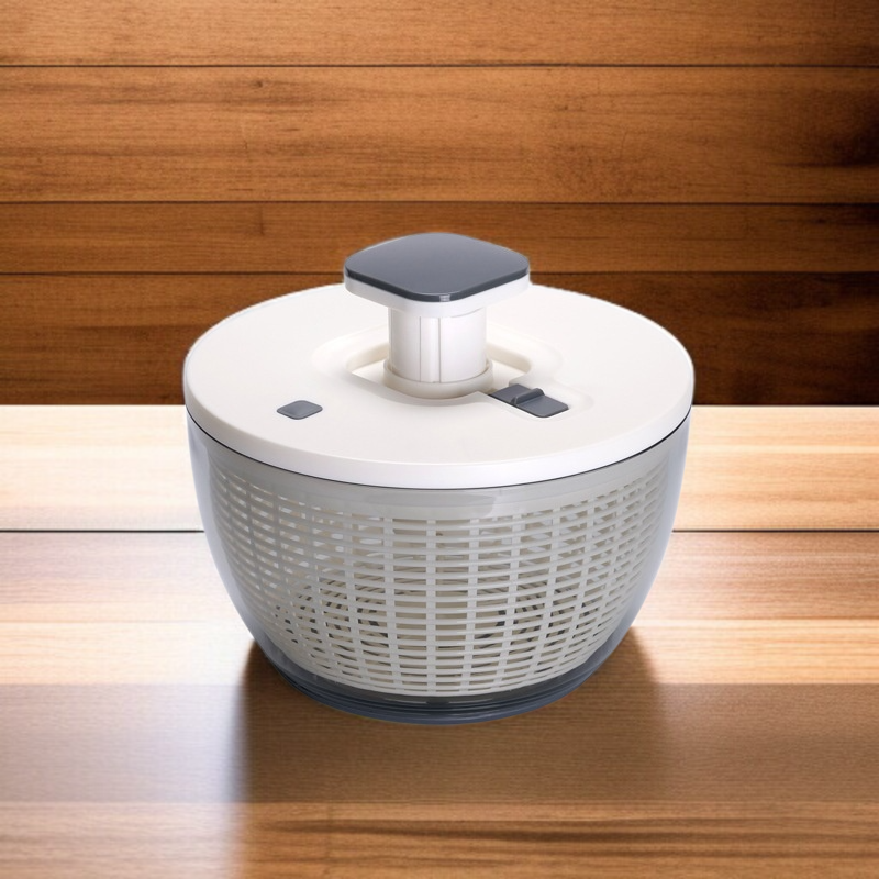 Hilandero Manual de verduras tipo empuje, cesta de drenaje de comida para ensalada de frutas, deshid