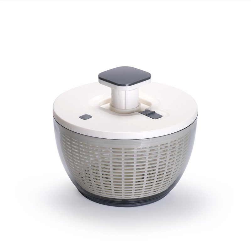 Hilandero Manual de verduras tipo empuje, cesta de drenaje de comida para ensalada de frutas, deshid