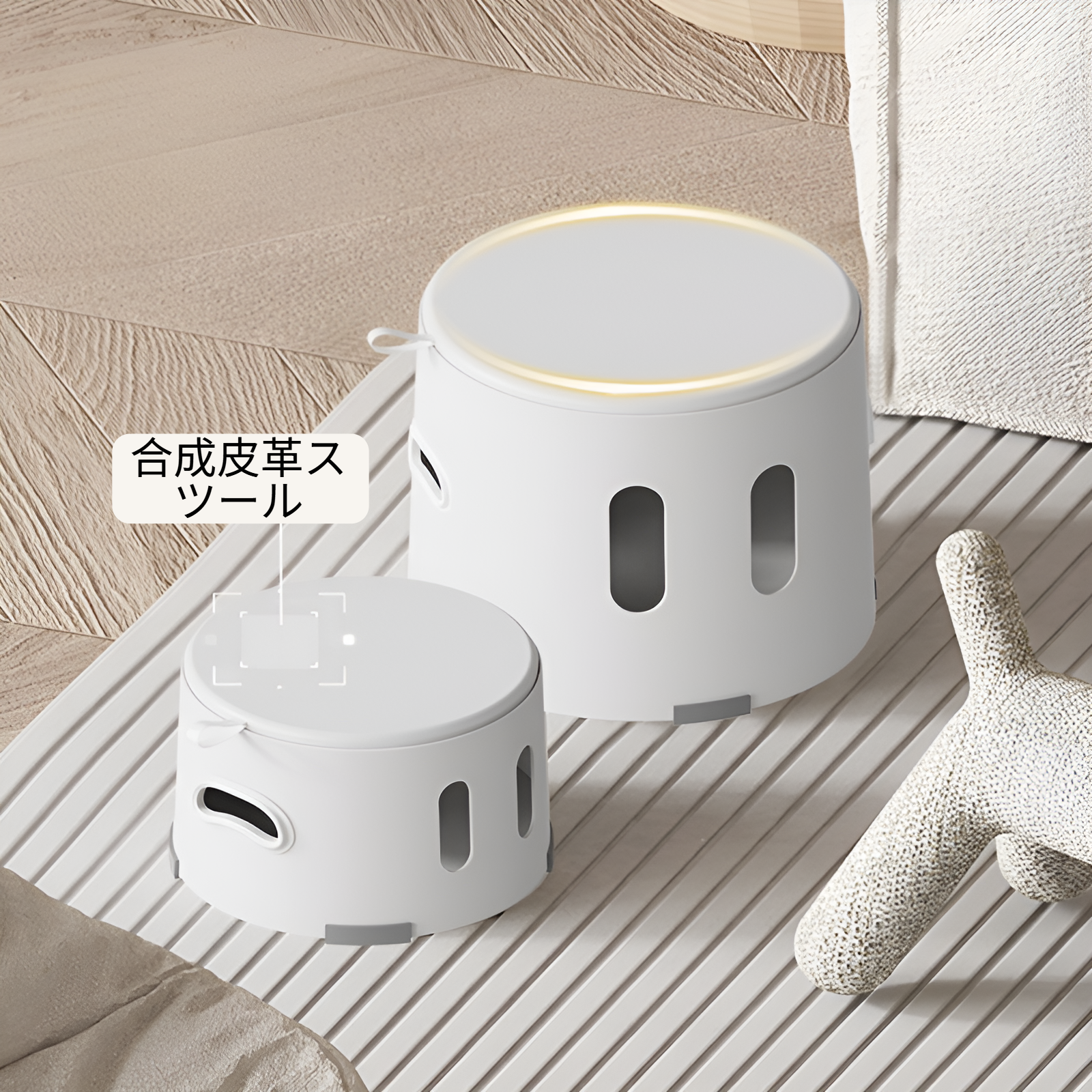 子供用ロースツール 家庭用クリエイティブベンチ おもちゃ収納 収納スツール 厚みのあるドアシューズスツール 多機能コーヒーテーブルスツール