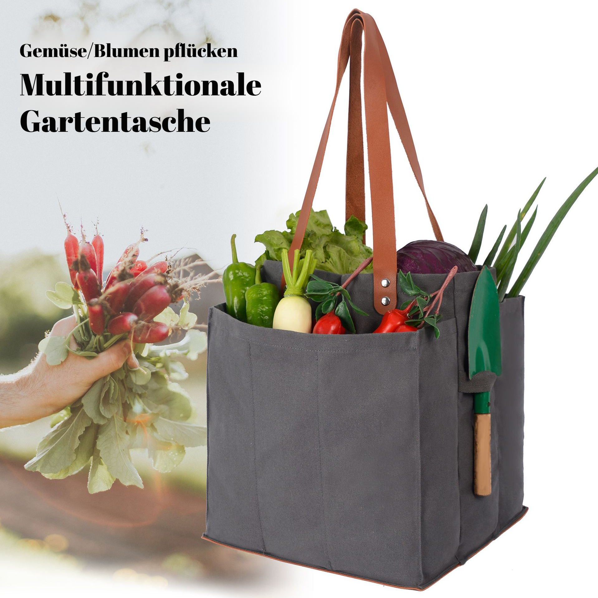 Umweltfreundliche Einkaufstasche große Kapazität Supermarkt Canvas Einkaufstasche multifunktionale A