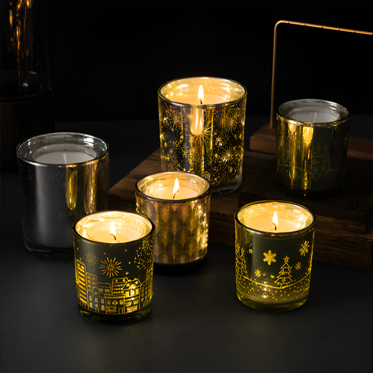 LED燈光感香氛蠟燭