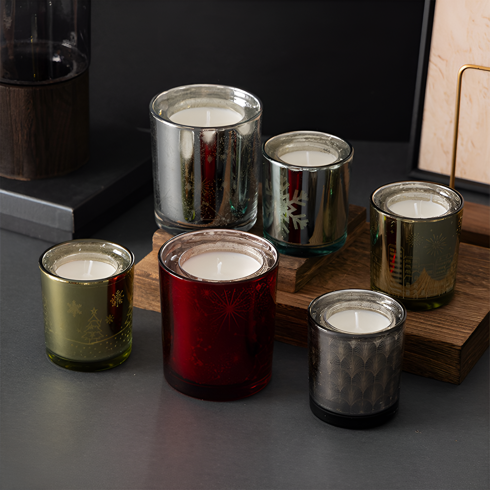 LED燈光感香氛蠟燭