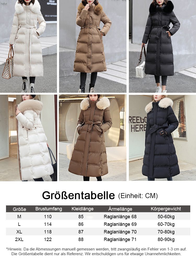 [Celebrity Style] Mittellange Slim-Daunenjacke