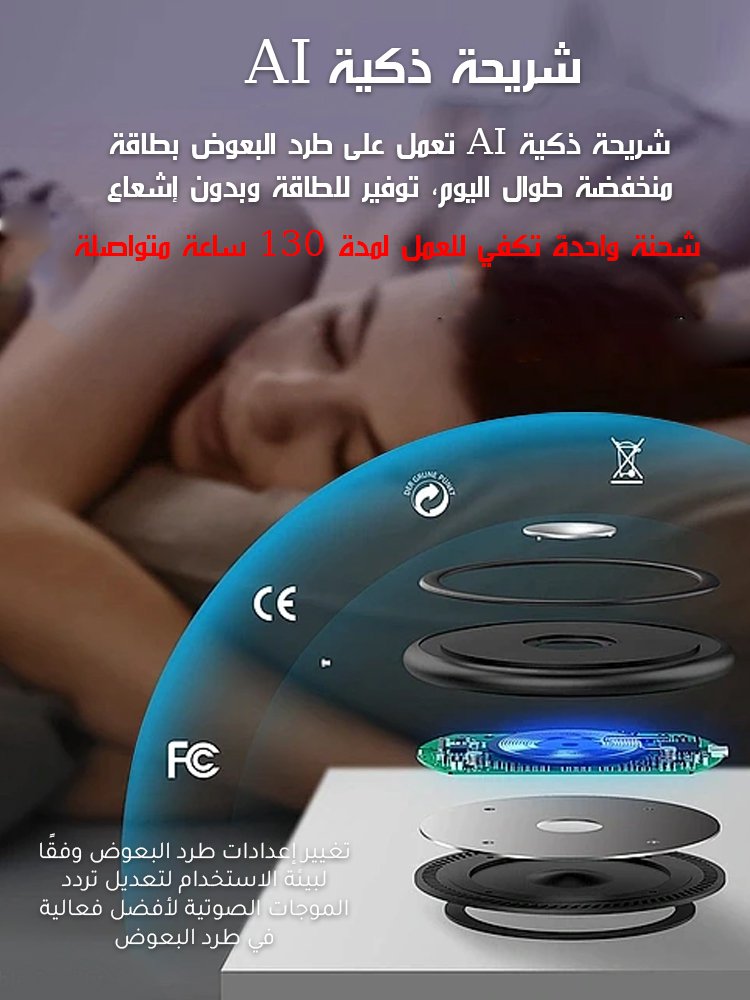 【تقنية AI، استرداد الأموال في حالة عدم الفعالية】سوار طرد البعوض الفيزيائي من الدرجة A