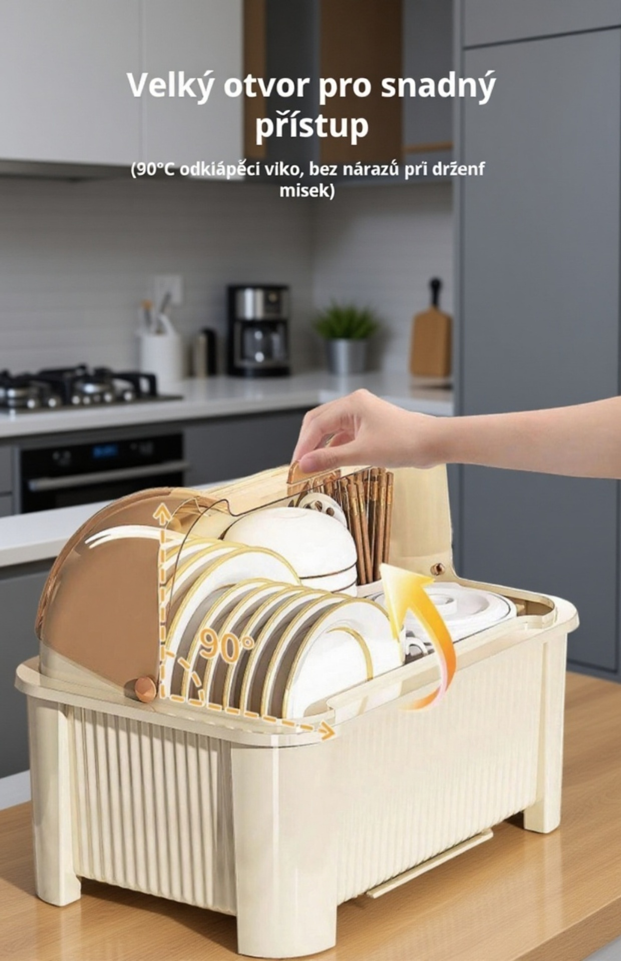 Praktický kuchyňský organizér – čtyři úrovně