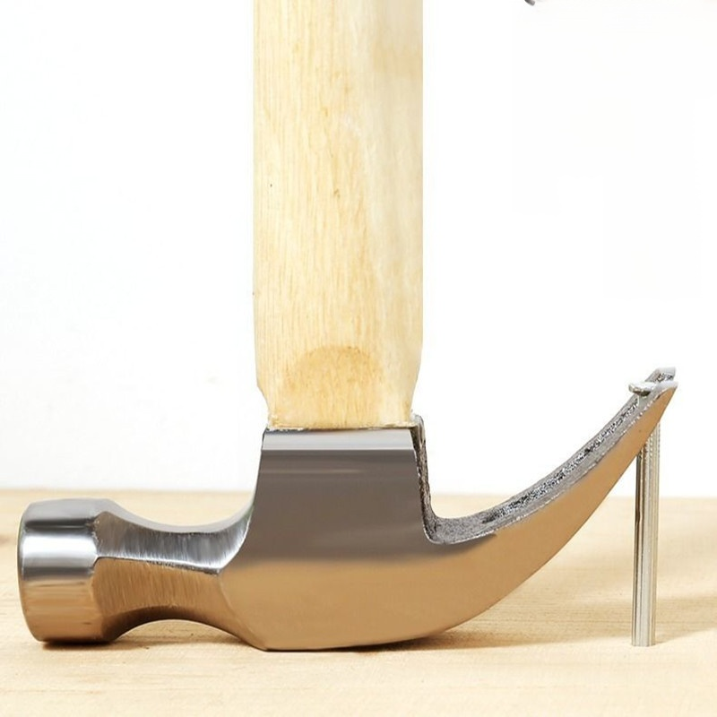 Claw hammer with wooden handle forging hammer