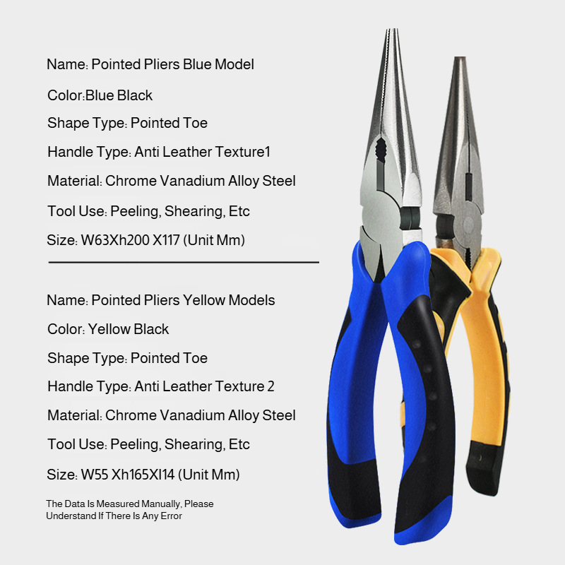 Multifunctional wire cutters 8 inch 6 inch 45 steel industrial grade labor-saving needle nose pliers