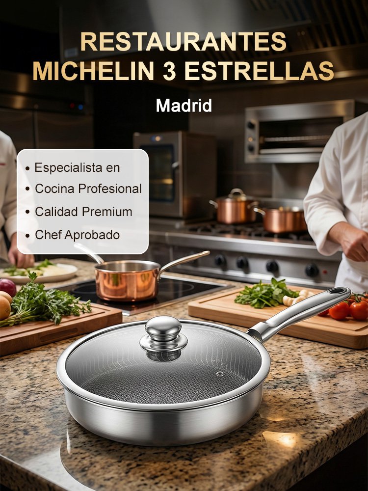 【Uso Exclusivo en Restaurantes 3 Estrellas Michelin】Sartén Antiadherente Sin Recubrimiento