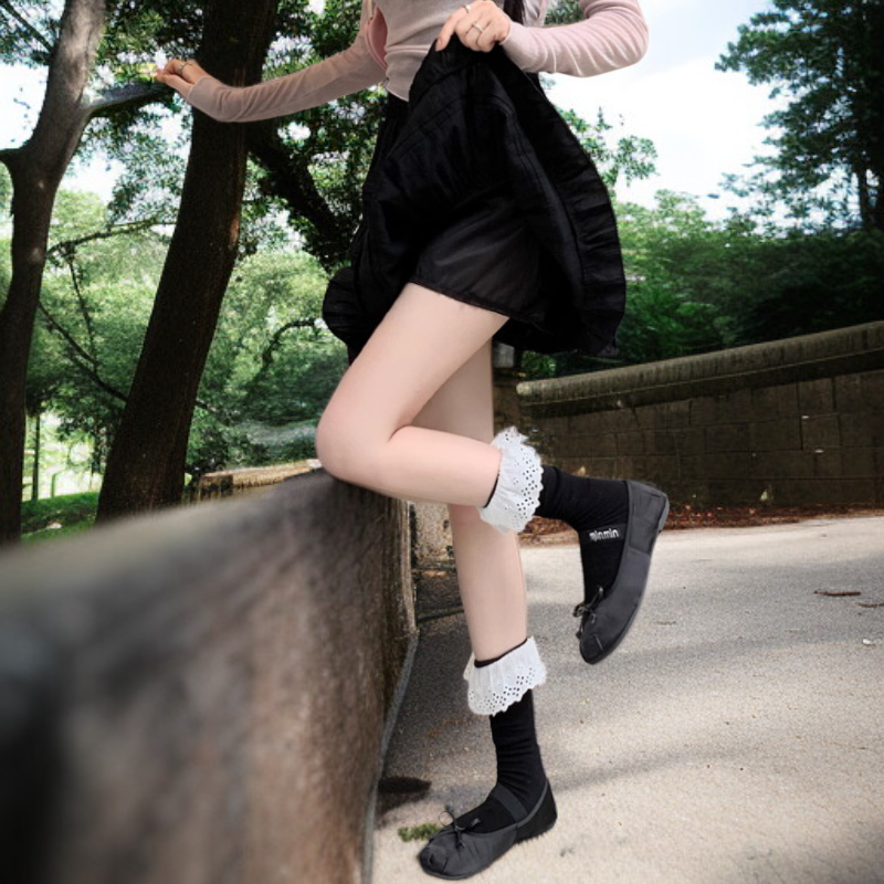 小さな女の子のための白いフリルスカート コットンラインスカート ケーキスカート ふんわりスカート ハーフスカート レディース