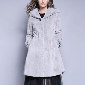 【ラビットファーコート】極上の肌触り　