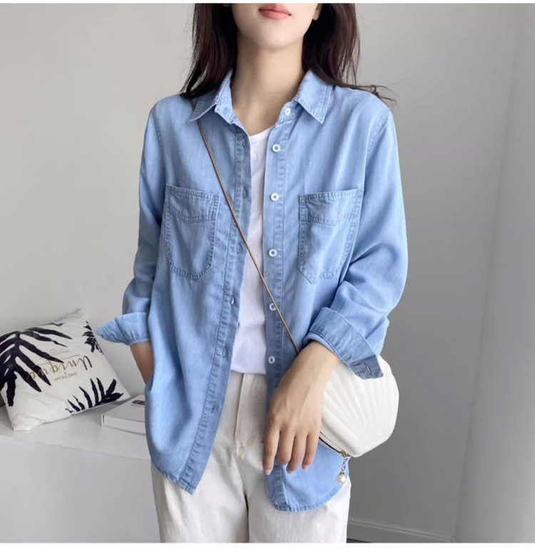 テンセルデニムシャツ