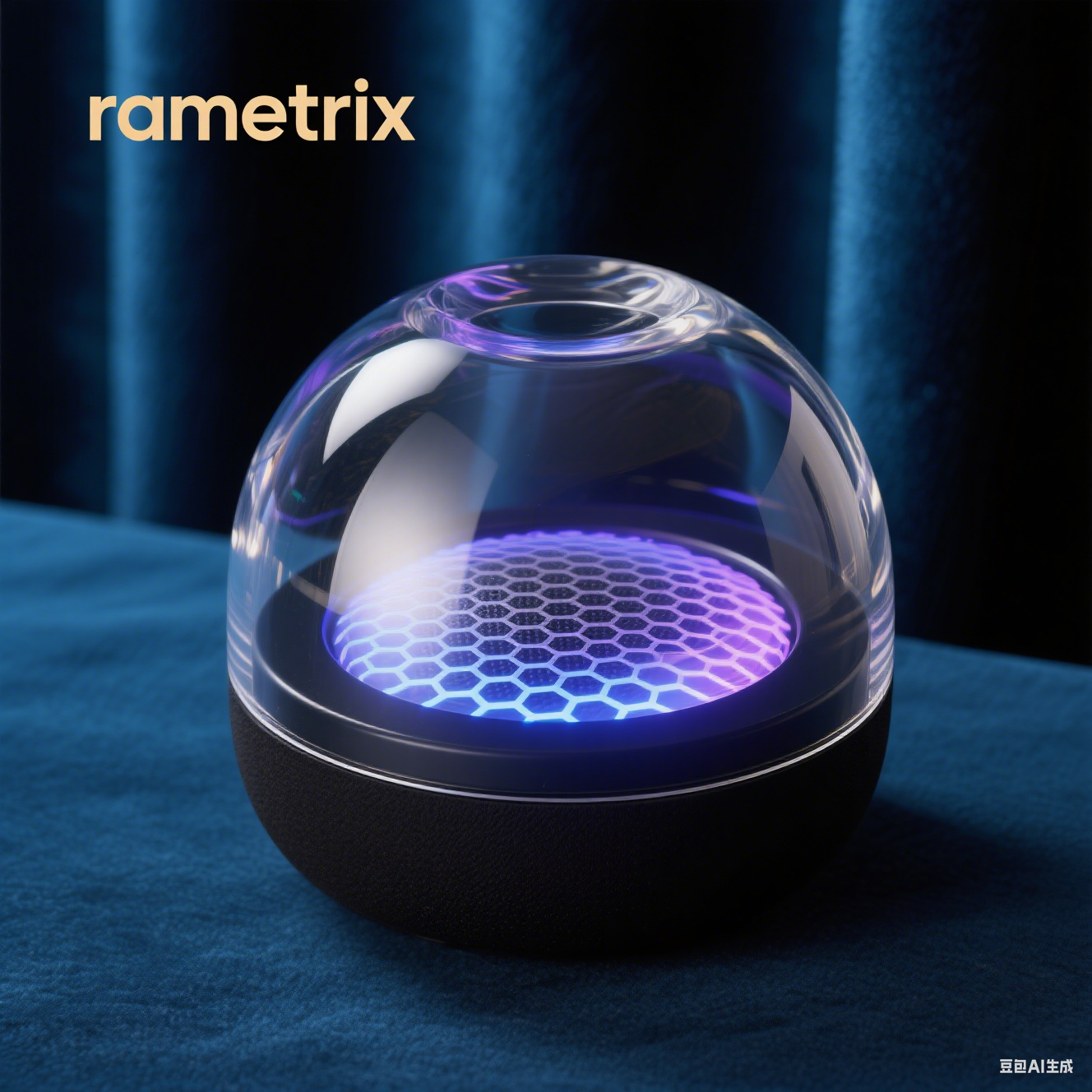 Schwarz-goldener schillernder Kristalllautsprecher