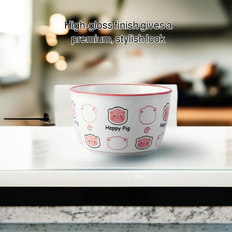 Household high-value ceramic instant noodle bowl