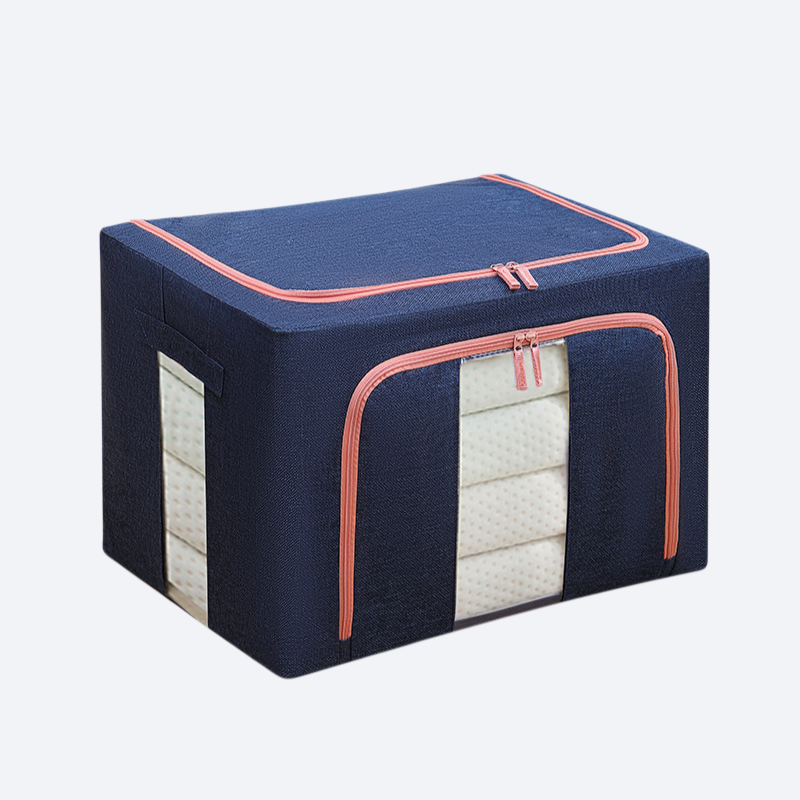 صندوق تخزين الملابس من القماش والقطن والصلب