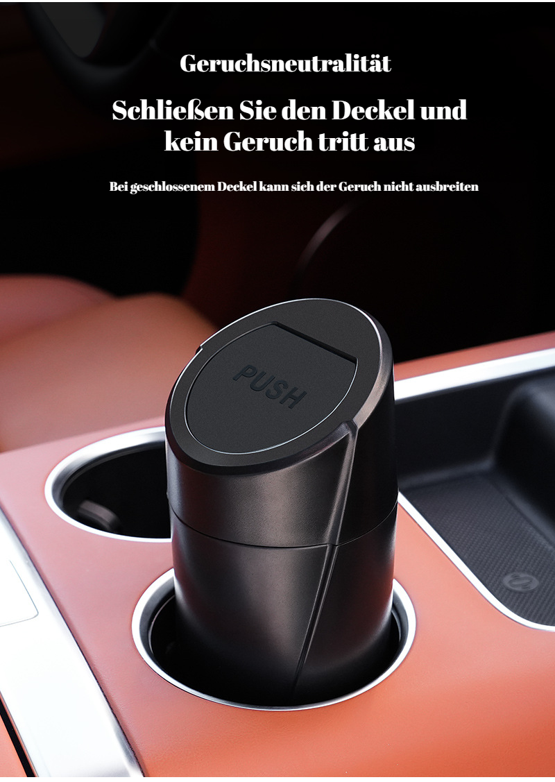 Auto-Mülleimer, Kleinwagen-Mini-Aufbewahrungsbox, Mittelkonsole, Multifunktions-Autozubehör, Auto-Fl