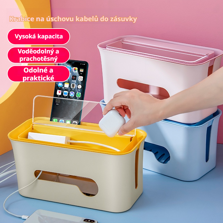 Krabice na uskladnění elektrických zásuvek a kabelů