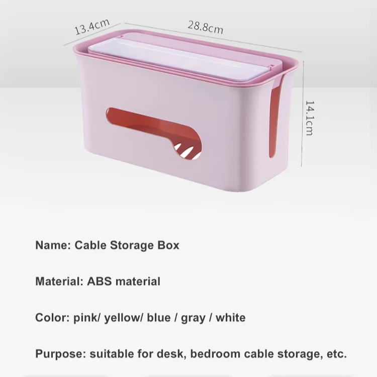Multifunctional Socket Cable Storage Box Power Cord Organizer Management Box