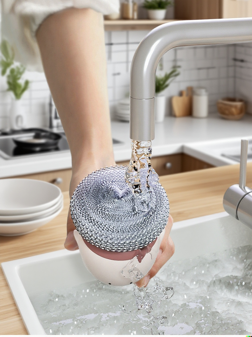 Automatický kartáč na mytí nádobí s dávkovačem čisticího prostředku