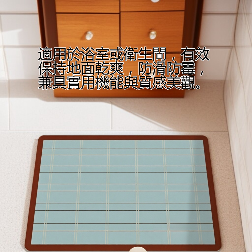 條紋設計浴室地墊時尚外觀