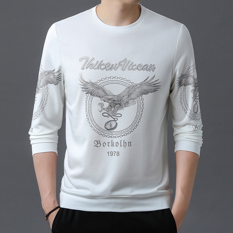 남성용 핫픽스 프린트 긴팔 티셔츠