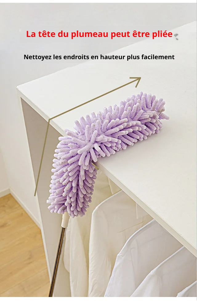 Plumeau rétractable pour surfaces délicates