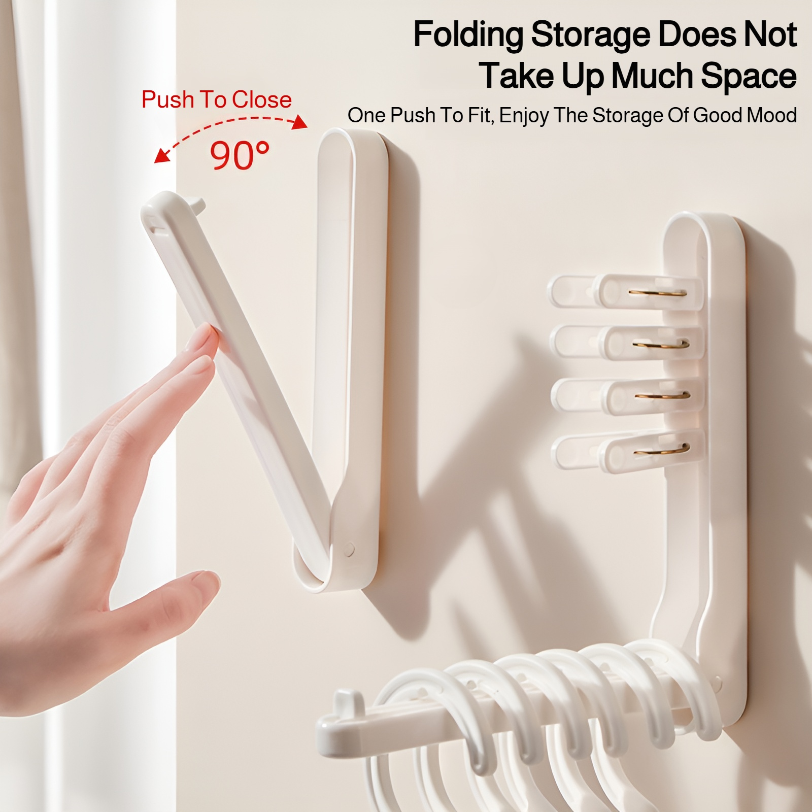 Foldable clothes hanger storage rack