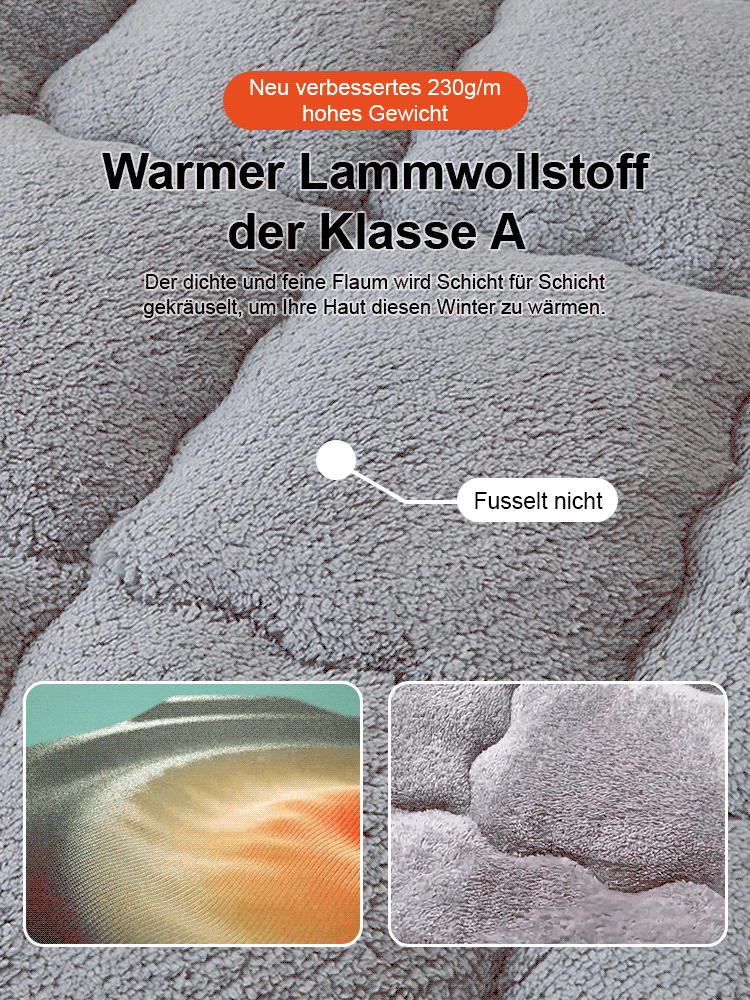 [100 Nächte Probeschlafen, 10 Jahre Garantie] Verdickte Lammwolle Schlafunterstützende Matratze