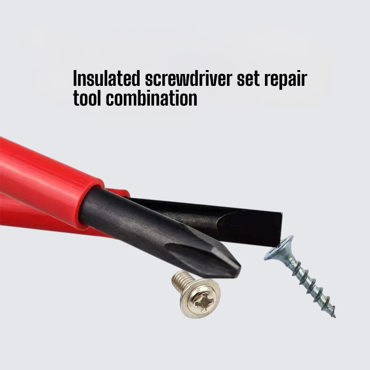 Insulated screwdriver set repair tool combination