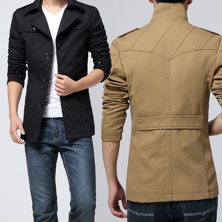 남성 미디 롱 코트 