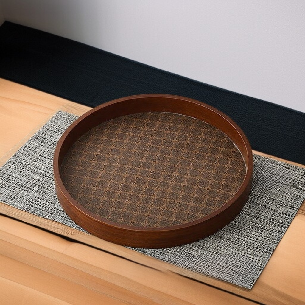 圓形中式復古收納託盤