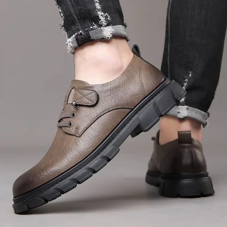 Vintage  polished big-toe work shoes for men