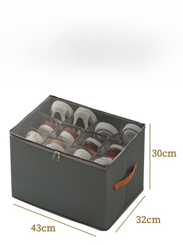 Skládací botník s viditelným víkem