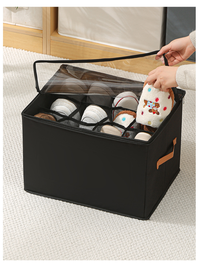 Skládací botník s viditelným víkem