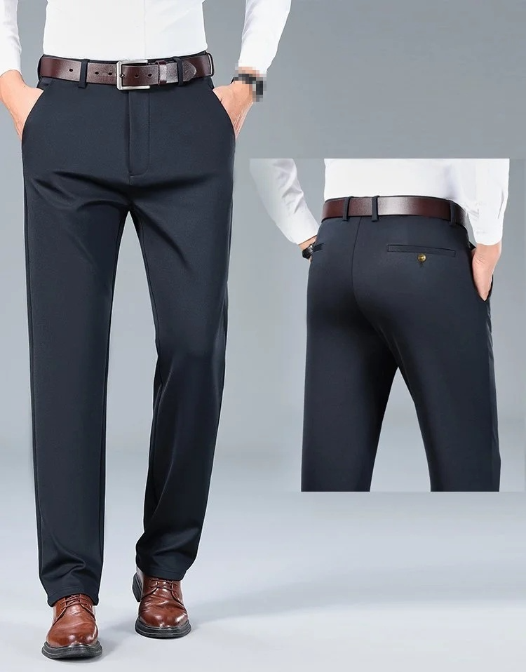 편안한 착용감의 자수 일자 팬츠 소재 확대