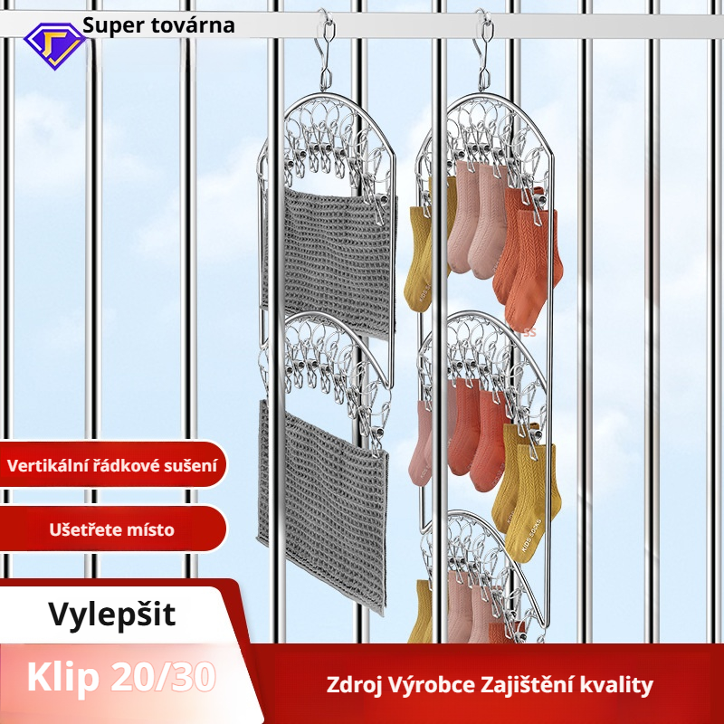 Nerezový vícevrstvý sušák na prádlo