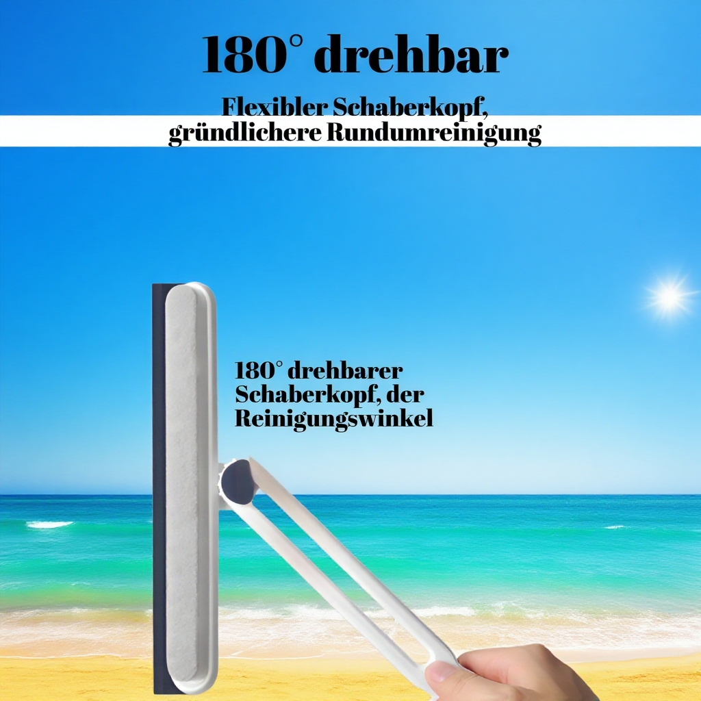 Doppelseitiger Glasschaber für Badezimmer und Haushalt