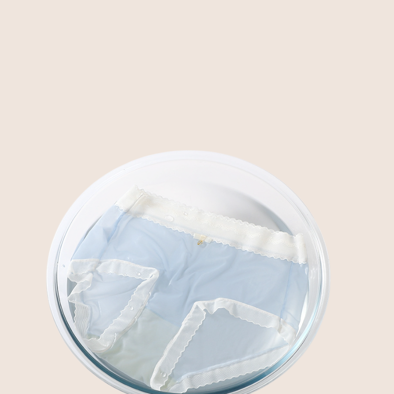 여성 아이스 무흔 얇은 미디엄 허리 팬티