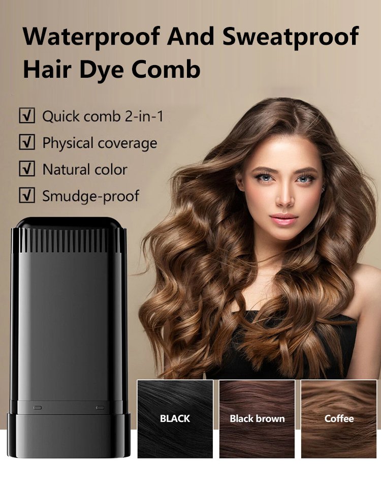 Waterproof and sweat-proof hair dye stick