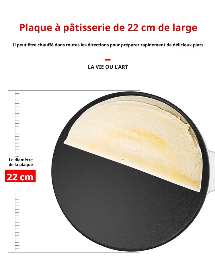 Crêpes dorées préparées avec la machine à crêpes