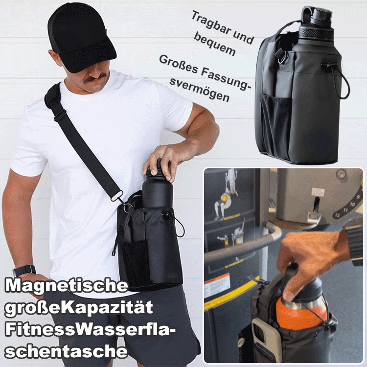 Magnetische Fitness-Wasserbechertasche mit großem Fassungsvermögen