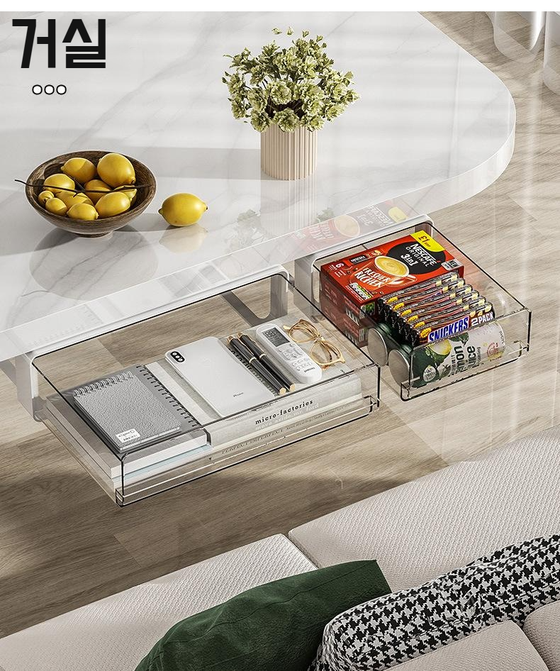 책상 밑 간편 설치 수납함 사용 예시