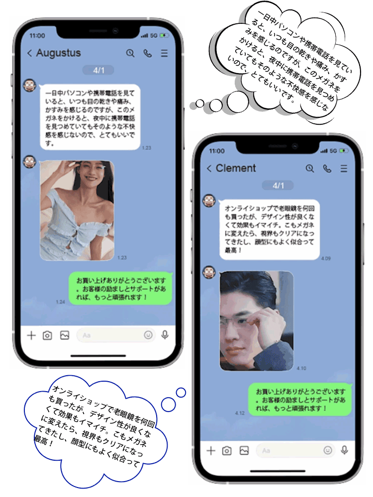 折り畳み可能の老眼鏡